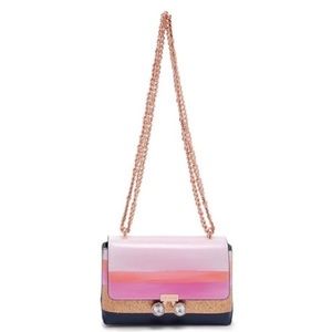 NWT Ted Baker Orchid Mosaic Stripe Mini Xbody Bag